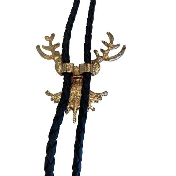 Vintage Lariat / Bolo Tie Necklace ~Western / Line Dancing / Cowboy Moose Head - Picture 3 of 8